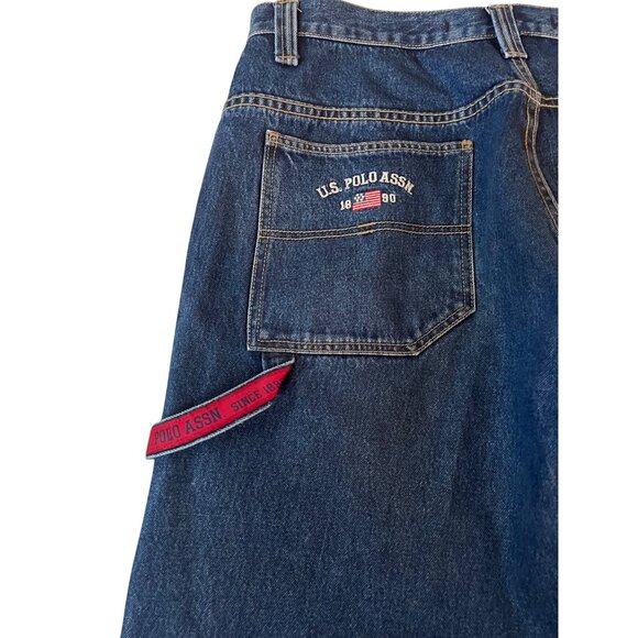 Vintage U.S. Polo Assn. Denim Carpenter Blue Jeans Men's Size 38x30 Relaxed Fit - Picture 1 of 9